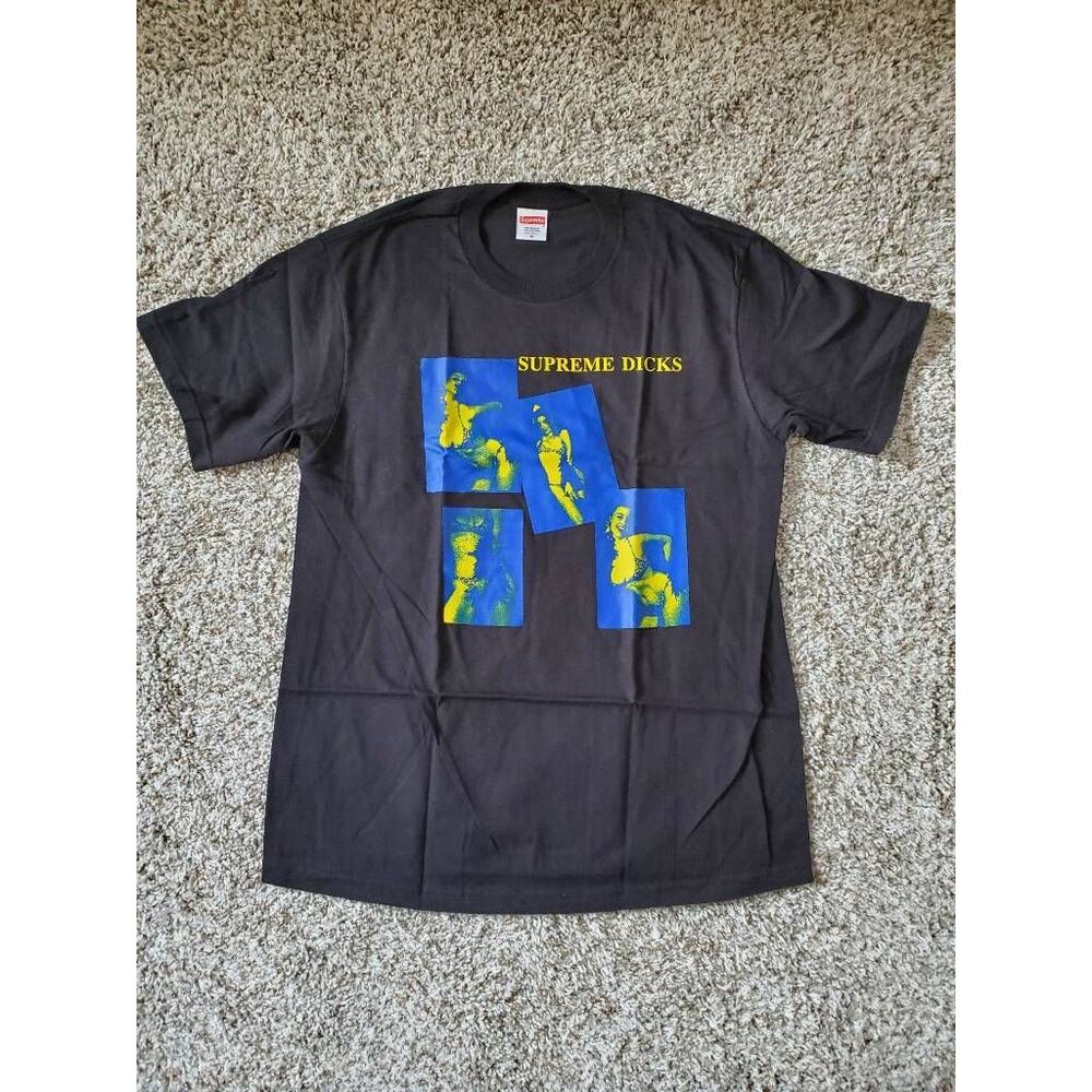 Supreme Mens Dicks Tee Black Tshirt Cotton M Tags